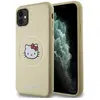 Image de Hello Kitty HKHMN61PGHCKD iPhone 11 / Xr 6.1" z oty/gold hardcase cuir Kitty Head MagSafe (Apple iPhone 11), Coque pour téléphone portable, Or