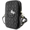 Image de Hello Kitty Étui en cuir PU Qulited pour le transport à la main - noir (Apple iPhone 16), Coque pour téléphone portable, Noir