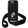 Image de Karl Lagerfeld Etui en métal Karl et Choupette pour iPhone 15 Pro Noir (Apple iPhone 15 Pro), Coque pour téléphone portable, Noir