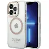 Image de Guess étui pour iPhone 15 Pro 6,1" GUHMP15LHTRMD gold HC Magsafe Metal Outline (Apple iPhone 15 Pro), Coque pour téléphone portable, Or