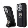 Image de Coque pour iPhone 15 Pro Max - Guess Grip Stand 4G Saffiano Strass Saffiano (GUHCP15XPGPGSSADK) - Noir