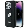 Image de Karl Lagerfeld KLHCP14LGSAKCPK iPhone 14 Pro 6.1" czarny/black hardcase Gripstand Saffiano Karl&Chou (Apple iPhone 14 Pro), Coque pour téléphone portable, Noir