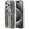Image de Guess GUHCP15LH4PSEGW iPhone 15 Pro 6.1" br zowy/brown hardcase IML 4G Gold Stripe (Apple iPhone 15 Pro), Coque pour téléphone portable, Marron, Or