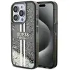 Image de Guess GUHCP15LLFCSEGK iPhone 15 Pro 6.1" czarny/black hardcase Liquid Glitter Gold Stripes (Apple iPhone 15 Pro), Coque pour téléphone portable, Or, Noir