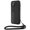 Image de BMW BMHCP15S23RMRLK iPhone 15 / 14 / 13 6.1" czarny/black hardcase Signature Leather Wordmark Cord (Apple iPhone 13, Apple iPhone 14, Apple iPhone 15), Coque pour téléphone portable, Noir