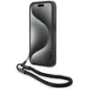 Image de BMW BMHCP15L23RMRLK iPhone 15 Pro 6.1" czarny/black hardcase Signature Leather Wordmark Cord (Apple iPhone 15 Pro), Coque pour téléphone portable, Noir