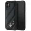 Image de Karl Lagerfeld KLHCN61PQDSMGK iPhone 11 / Xr 6.1" czarny/black hardcase Diagonal Quilted Script (Apple iPhone 11), Coque pour téléphone portable, Noir