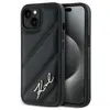 Image de Étui pour iPhone 15 Plus Karl Lagerfeld Diagonal Matelassé Noir