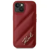 Image de Karl Lagerfeld KLHCP15SPQDSMGR iPhone 15 / 14 / 13 6.1" czerwony/red hardcase Diagonal Quilted Scrip (Apple iPhone 13, Apple iPhone 15), Coque pour téléphone portable, Rouge