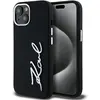 Image de Karl Lagerfeld Case Silicone Metal Script Logo for iPhone 15 black (Apple iPhone 15), Coque pour téléphone portable, Noir