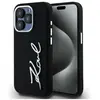 Image de Karl Lagerfeld Case Silicone Metal Script Logo for iPhone 15 Pro Max black (Apple iPhone 15 Pro Max), Coque pour téléphone portable, Noir