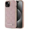Image de Karl Lagerfeld PU Leather Monogram Metal Logo MagSafe Case for iPhone 15 Pink (Apple iPhone 15), Coque pour téléphone portable, Pink