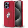 Image de Karl Lagerfeld KLHMP15LSCMKCRHR iPhone 15 Pro 6.1" czerwony/red HC MagSafe Silicone KC Heads Ring (Apple iPhone 15 Pro), Coque pour téléphone portable, Rouge