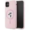 Image de Karl Lagerfeld - Silicone MagSafe (KLHMN61SCMKCRHP) - iPhone 11 - Pink Karl&Choupette (Apple iPhone 11), Coque pour téléphone portable, Pink