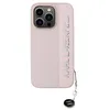 Image de Coque pour iPhone 15 Pro Édition Saffiano Rhinestone Charm avec Pendentif Karl Lagerfeld Rose