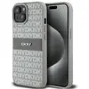 Image de DKNY DKHCP15MPRTHSLE iPhone 15 Plus / 14 Plus 6.7" be owy/beige hardcase cuir Mono Stripe & Metal (Apple iPhone 15 Plus), Coque pour téléphone portable, Beige