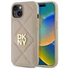 Image de DKNY DKHCP15SPQDSLE iPhone 15 6.1" be owy/beige Logo de la pile matelassée (Apple iPhone 15), Coque pour téléphone portable, Beige