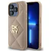 Image de DKNY DKHCP15LPQDSLE iPhone 15 Pro 6.1" be owy/beige Logo de la pile matelassée (Apple iPhone 15 Pro), Coque pour téléphone portable, Beige