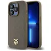 Image de DKNY DKHMP14LPSHRPSW iPhone 14 Pro 6.1" br zowy/brown hardcase Motif en cuir Métal Logo MagSafe (Apple iPhone 14 Pro), Coque pour téléphone portable, Marron