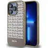 Image de DKNY PU Leather Repeat Pattern Bottom Stripe MagSafe Case pour iPhone 13 Pro Max Brown (Apple iPhone 13 Pro Max), Coque pour téléphone portable, Marron