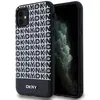 Image de DKNY PU Leather Repeat Pattern Bottom Stripe MagSafe Case pour iPhone 11 Noir (Apple iPhone 11), Coque pour téléphone portable, Blanc