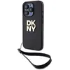 Image de DKNY DKHCP15XPBSWSK iPhone 15 Pro Max 6.7" czarny/black hardcase Wrist Strap Stock Logo (Apple iPhone 15 Pro Max), Coque pour téléphone portable, Noir