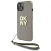 Image de DKNY DKHCP15MPBSWSE iPhone 15 Plus 6.7" be owy/beige hardcase Wrist Strap Stock Logo, Bandoulière pour smartphone, Beige
