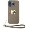 Image de DKNY DKHCP15LPBSWSE iPhone 15 Pro 6.1" be owy/beige hardcase Wrist Strap Stock Logo (Apple iPhone 15 Pro), Coque pour téléphone portable, Marron, Beige