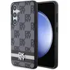 Image de DKNY DKHCSPCPTSSK S921 czarny/black hardcase Leather Checkered Mono Pattern & Printed Stripes (Samsung Galaxy S24), Coque pour téléphone portable, Noir
