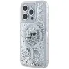 Image de Coque iPhone 15 Pro Max MagSafe Paillettes Liquides et Motif Karl et Choupette Karl Lagerfeld Transparent