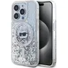 Image de Karl Lagerfeld KLHMP15LLGCHSGH iPhone 15 Pro 6.1" hardcase transparent Liquid Glitter Choupette Head (Apple iPhone 15 Pro), Coque pour téléphone portable, Transparent