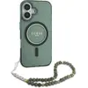 Image de Guess GUHMP16MHGCRELSA iPhone 16 Plus 6.7" zielony/green hardcase IML Glitter With Pearl Strap MagSa (Apple iPhone 16 Plus), Coque pour téléphone portable, Vert