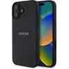 Image de Guess GUHMP16MPGHSMMK iPhone 16 Plus czrny/black MagSafe PU Grained Gold Ring (Apple iPhone 16 Plus), Coque pour téléphone portable, Or, Noir