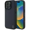 Image de Mercedes MEHMP16X23RBGVV iPhone 16 Pro Max 6.9" granatowy/navy hardcase MB Wood Imitation Leather Ma (Apple iPhone 16 Pro Max), Coque pour téléphone portable, Bleu