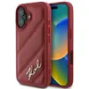 Image de Karl Lagerfeld KLHCP16SPQDSMGR iPhone 16 6.1" czerwony/red hardcase Diagonal Quilted Script (Apple iPhone 16), Coque pour téléphone portable, Rouge