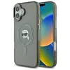 Image de Coque pour iPhone 16 - Karl Lagerfeld IML MagSafe (KLHMP16SHLSKIK) - Tête de Karl en métal