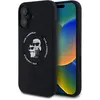 Image de Karl Lagerfeld KLHMP16SSCMKCRHK iPhone 16 czarny/black HC MagSafe Silicone KC Heads Ring (Apple iPhone 16), Coque pour téléphone portable, Noir