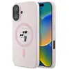 Image de Karl Lagerfeld KLHMP16SSCMKCRHP iPhone 16 ró owy/pink HC MagSafe Silicone KC Heads Ring (Apple iPhone 16), Coque pour téléphone portable, Rose, Pink