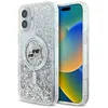 Image de Coque pour iPhone 16 Plus - Karl Lagerfeld Liquid Glitter MagSafe (KLHMP16MLGKKCSGH) - Tête Karl&Choupette Transparente