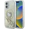 Image de Hello Kitty HKHMP16SLGDIH iPhone 16 6.1" bia y z oty/white gold hardcase Liquid Glitter Fever MagSa (Apple iPhone 16), Coque pour téléphone portable, Blanc, Or