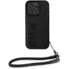 Image de BMW BMHCP16L23RMRLK iPhone 16 Pro 6.3" czarny/black hardcase Signature Leather Wordmark Cord (Apple iPhone 16 Pro), Coque pour téléphone portable, Noir