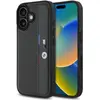 Image de BMW BMHCP16S23PUPVA iPhone 16 6.1" anthracite/anthracite étui rigide M Perforated Tricolor Detail Line (Apple iPhone 16), Coque pour téléphone portable, Noir, Gris