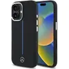 Image de Mercedes MEHMP16S23SUMBK iPhone 16 6.1" czarny/black hardcase Silicone Blue Stripe MagSafe (Apple iPhone 16), Coque pour téléphone portable, Bleu, Noir