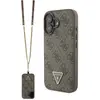 Image de Guess GUHCP16SP4TDSCPW iPhone 16 6.1" br zowy/brown hardcase Cuir Métal Logo Strass Crossbody (Apple iPhone 16), Coque pour téléphone portable, Marron