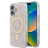 Image de Coque pour iPhone 16 - Guess IML 4G MagSafe (GUHMP16SH4STP) - Rose