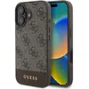 Image de Guess GUHCP16SG4GLBR iPhone 16 br zowy/brown HC PC/TPU 4G PU Bottom Stripe (Apple iPhone 16), Coque pour téléphone portable, Marron