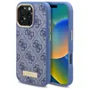 Image de Guess GUHMP16LU4GPRB iPhone 16 Pro 6.3" niebieski/blue hardcase 4G Logo Plate MagSafe (Apple iPhone 16 Pro), Coque pour téléphone portable, Bleu