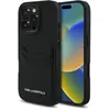 Image de Karl Lagerfeld Case HC Grained PU Cardslot Metal Elong for iPhone 16 Pro black (Apple iPhone 16 Pro), Coque pour téléphone portable, Noir