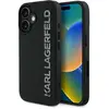 Image de Karl Lagerfeld HC 3D Rubber Elongated Glitter iPhone 16 Case - Black (Apple iPhone 16), Coque pour téléphone portable, Noir