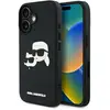Image de Karl Lagerfeld HC 3D Rubber Double Heads iPhone 16 Case - Black (Apple iPhone 16), Coque pour téléphone portable, Noir